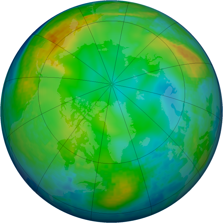 Arctic ozone map for 11 December 2003